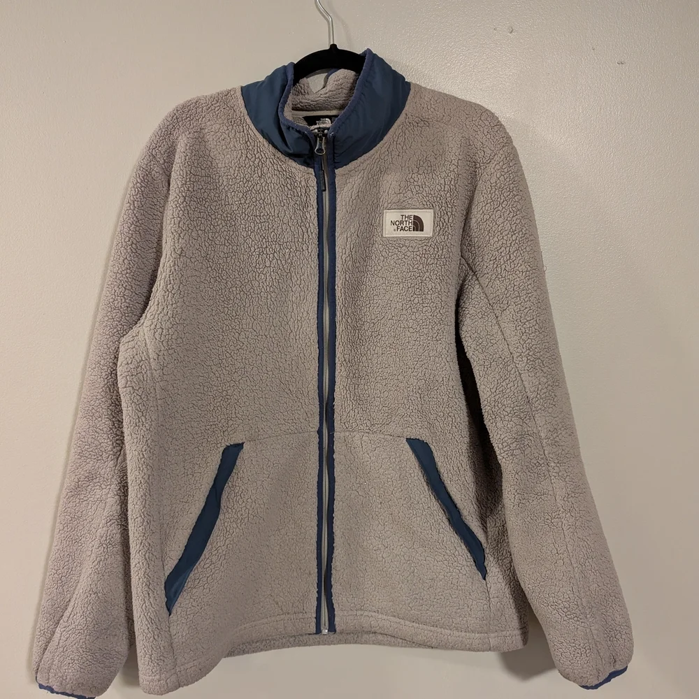 Rare Vintage‎ THE NORTH FACE Deep Pile Fleece Full Zip Jacket 2000s Oatmeal SZ L